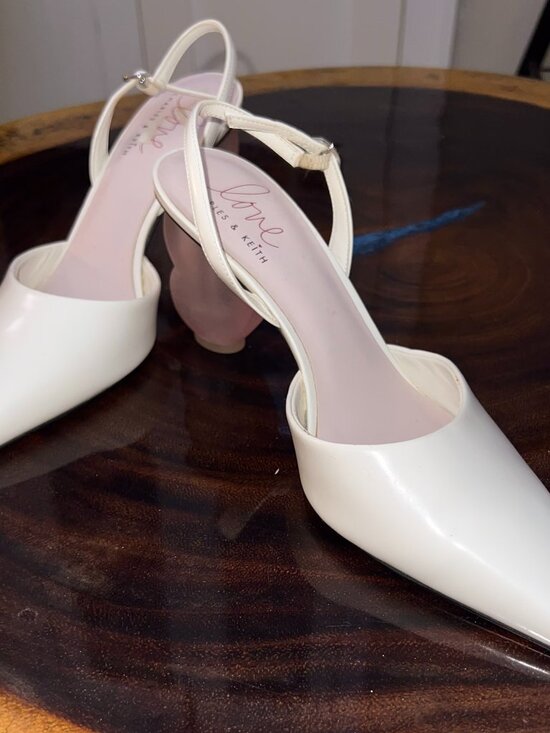 Charles & Keith Shoes - Charles and Keith Love slingback heart shaped heels
